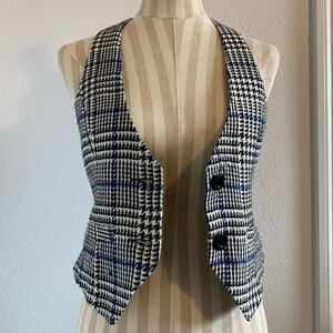 90s Vintage Rampage Houndstooth Vest Small